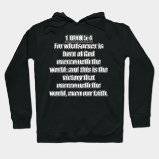 1 John 5:4 Bible Verse King James Version (KJV) Hoodie